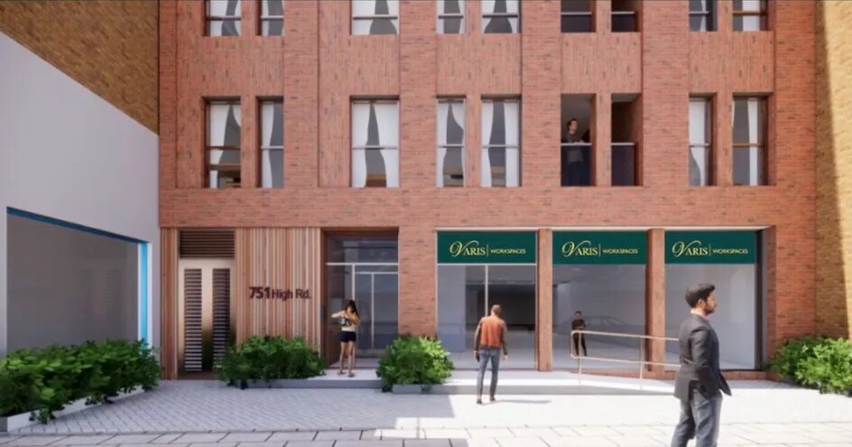 Varis Workspaces at 751 High Road, North Finchley, street frontage